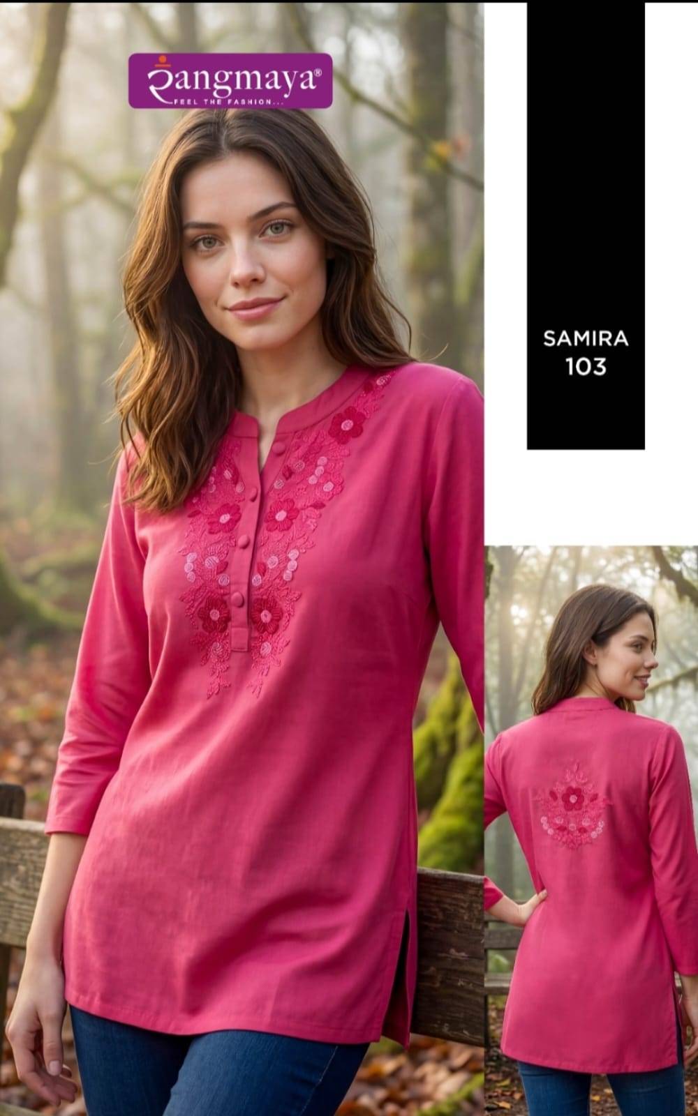 Samira By Fashid 101 To 106 Series Designer Ethnic Wear Collection Rayon Tops At Wholesale Price